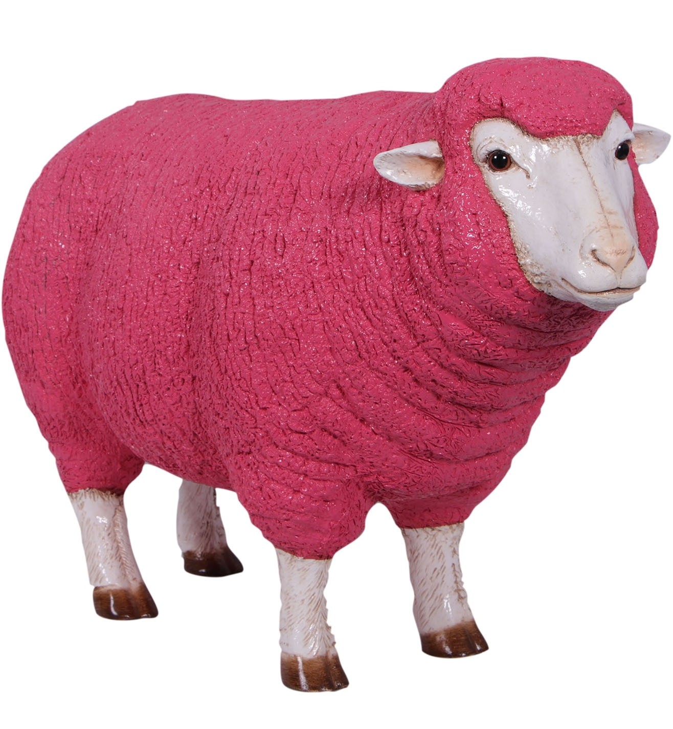 Merino Ewe / Sheep Resin Statue Pink