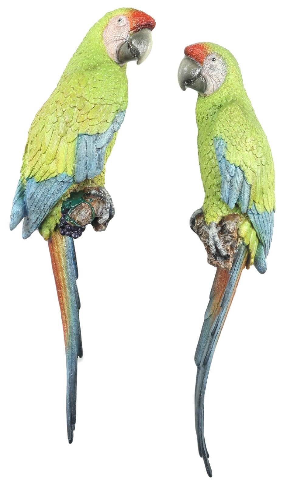 Pair Buffon's Macaw Parrots Wall Art 70cm