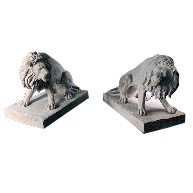 Big Lions - Set of 2 - Roman Stone Finish -132cm