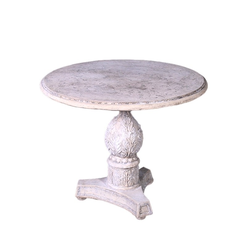 Acanthus Table - 84cm - Roman Stone Finish