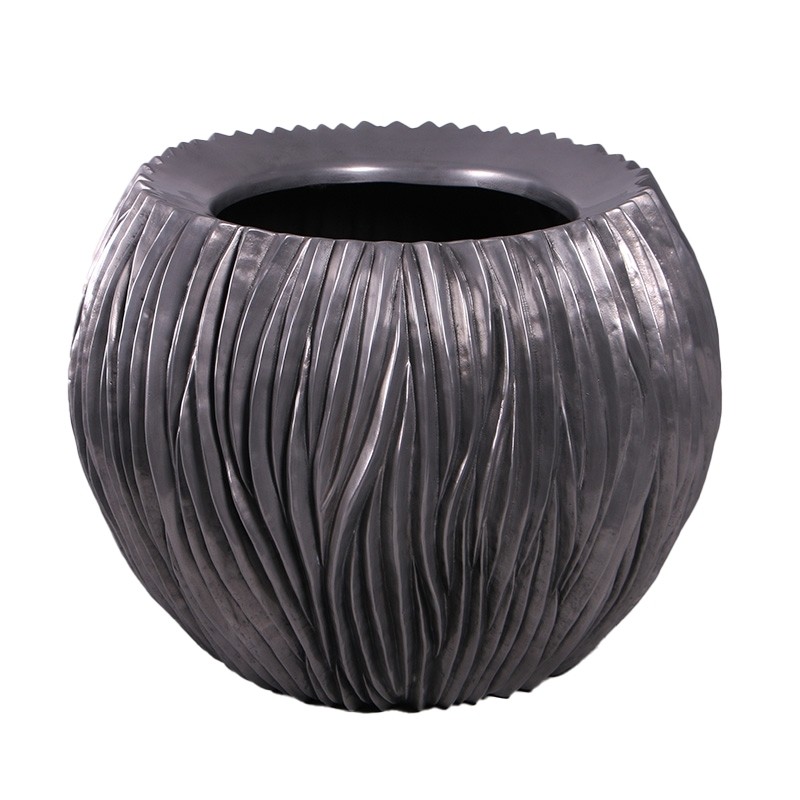 Alon Bowl - 46cm - Polished Aluminium Finish