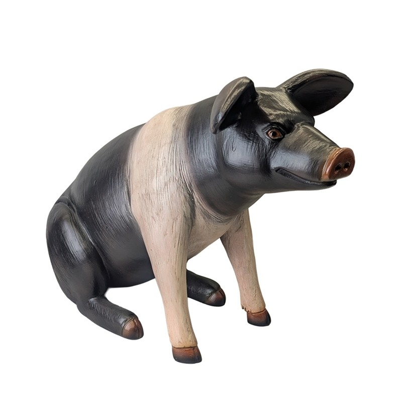 Small Sitting Pig 59cm - Saddleback