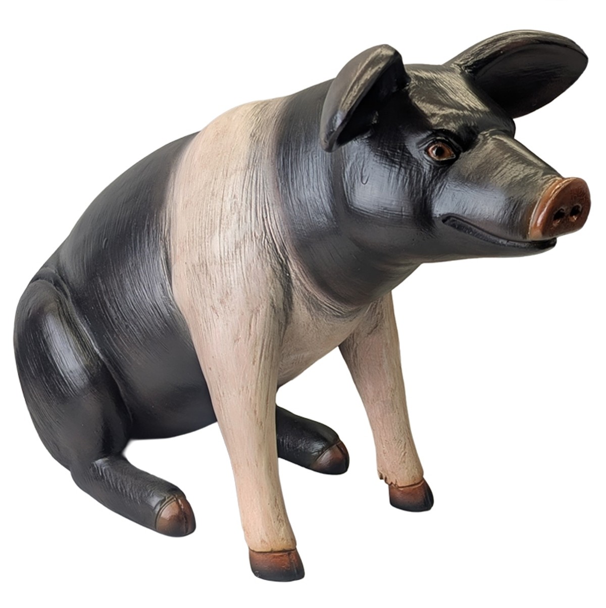 Large Sitting Pig 115cm - Saddleback