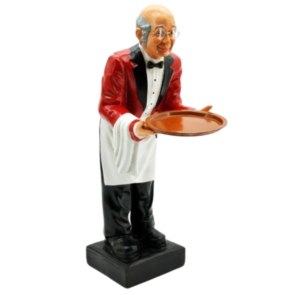 Old Man Waiter - Red Jacket - 3ft