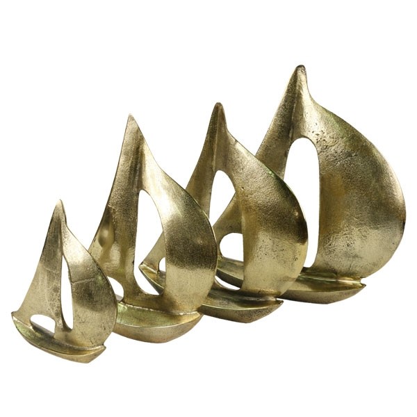 Set Of 4 Yachts - Brass Finish