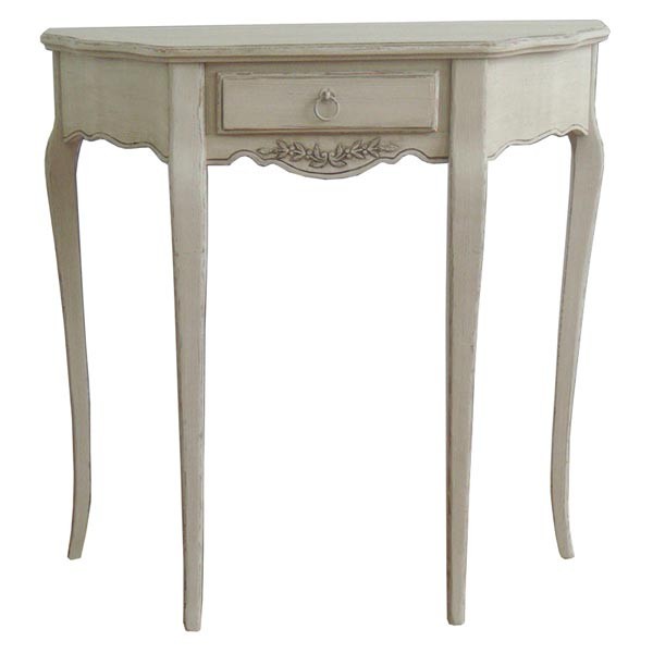 Paris Antique Cream French Style Half Moon Hall Dressing Table