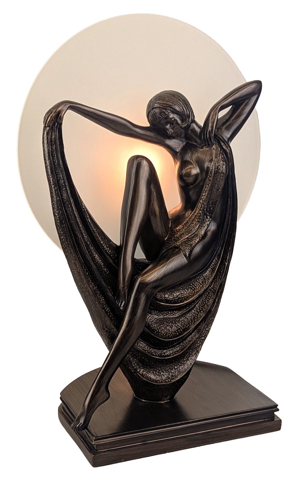 Art Deco Celia Figurine Table Lamp + Free Bulb