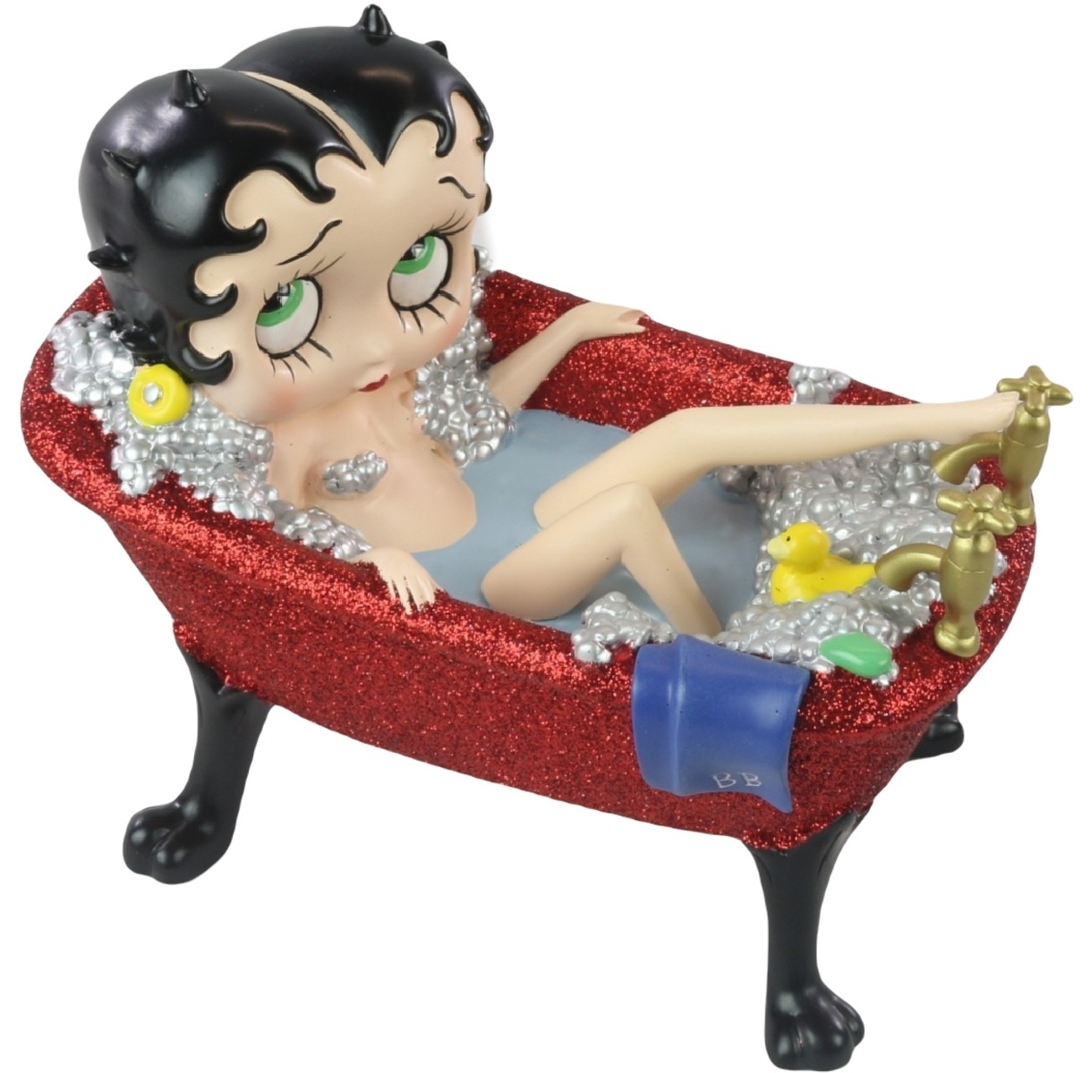 Betty Boop in Blue Glitter Bath Tub 20cm