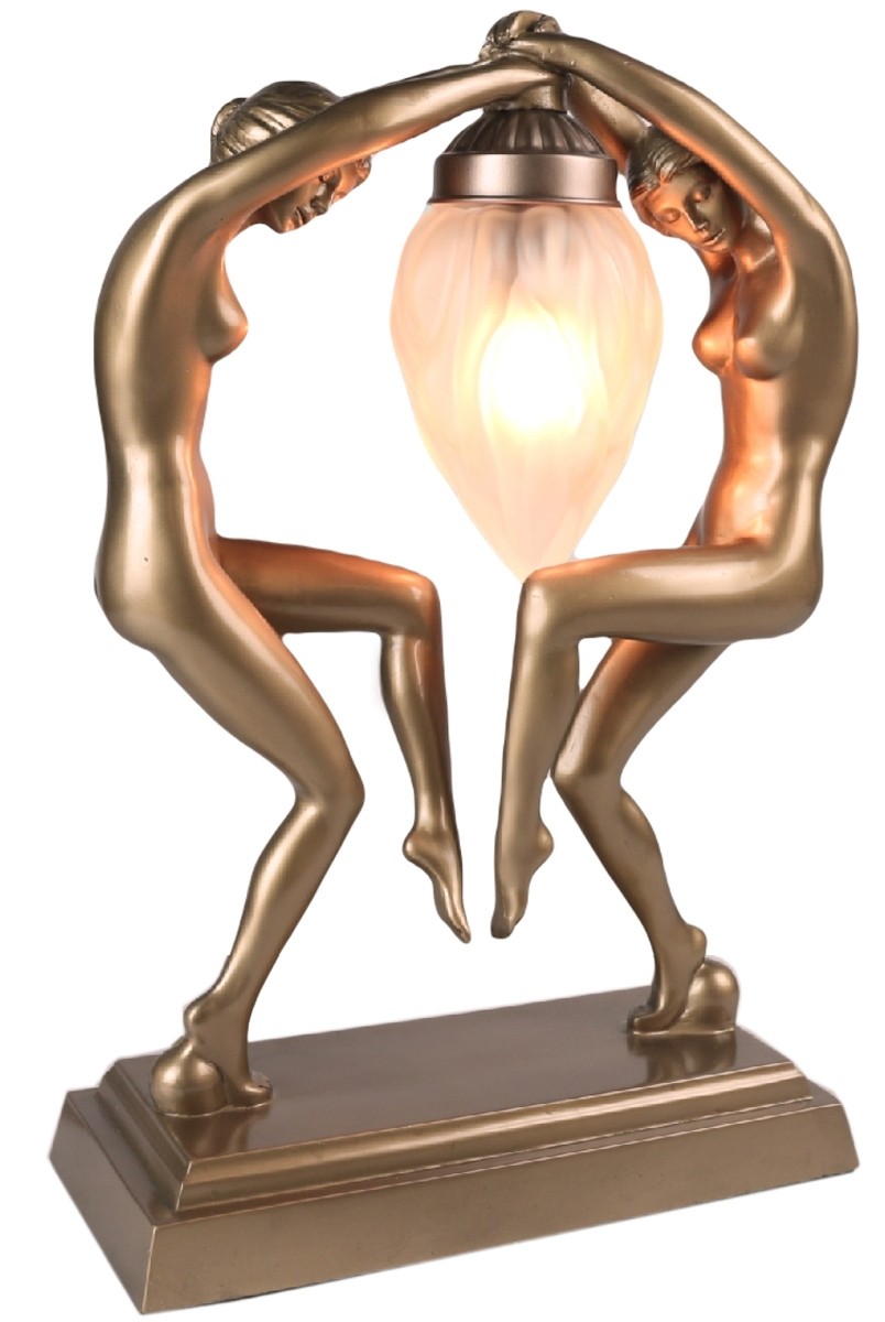 Twin Nude Dancing Lamp 38cm