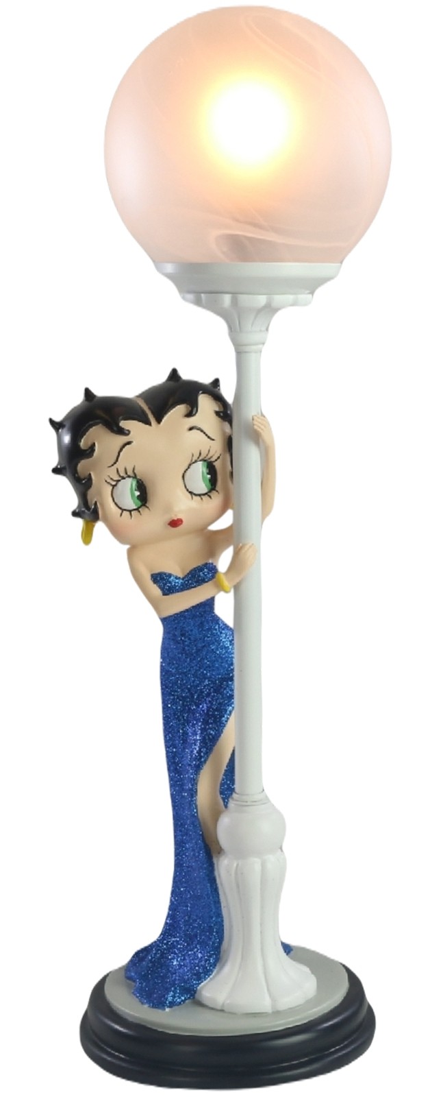 Betty Boop Hide & Seek Lamp Blue Glitter Dress 48cm