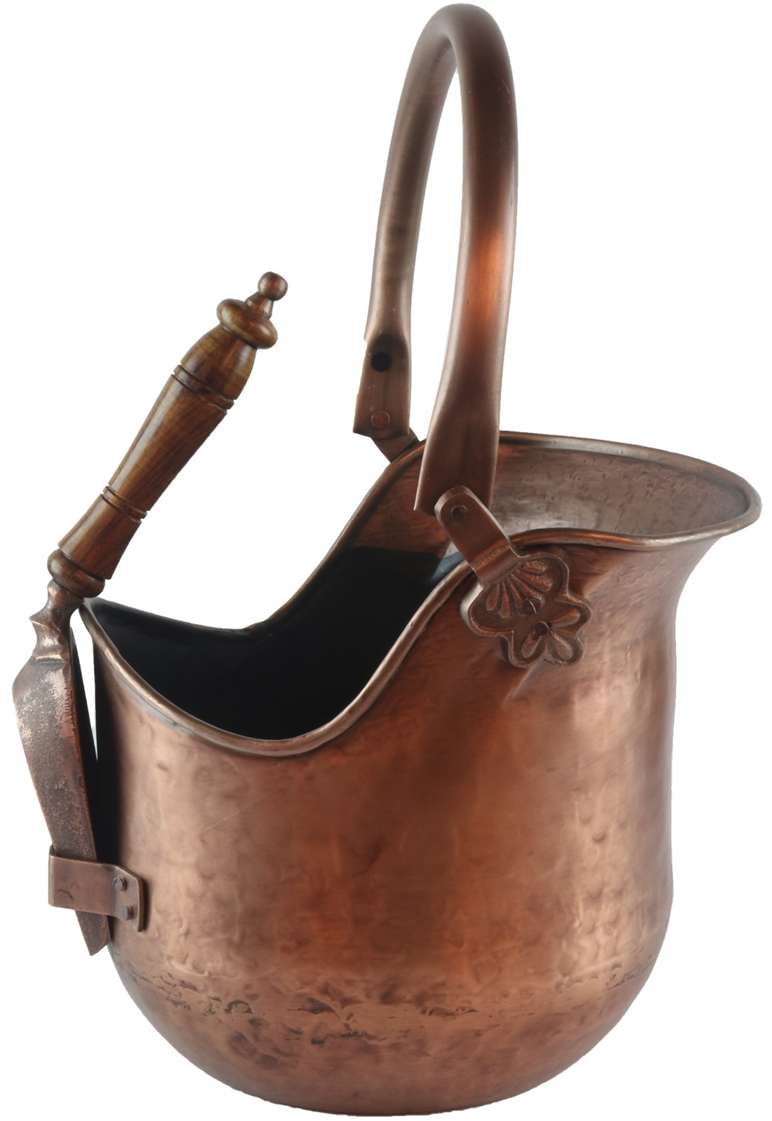 46cm Coal Bucket With Shovel - Antique Copper Finish 