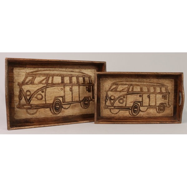 Set Of 2 Van Design Trays