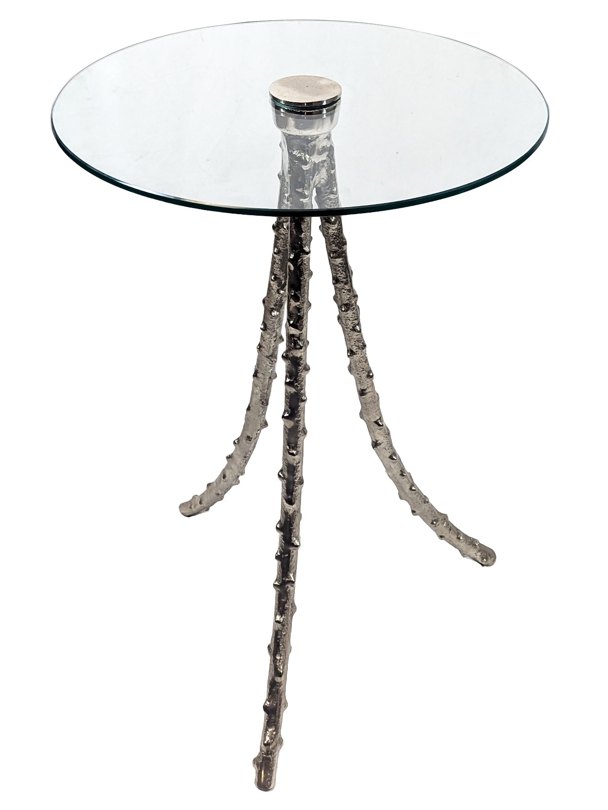 Aluminium Cactus Table Glass Top - 69cm