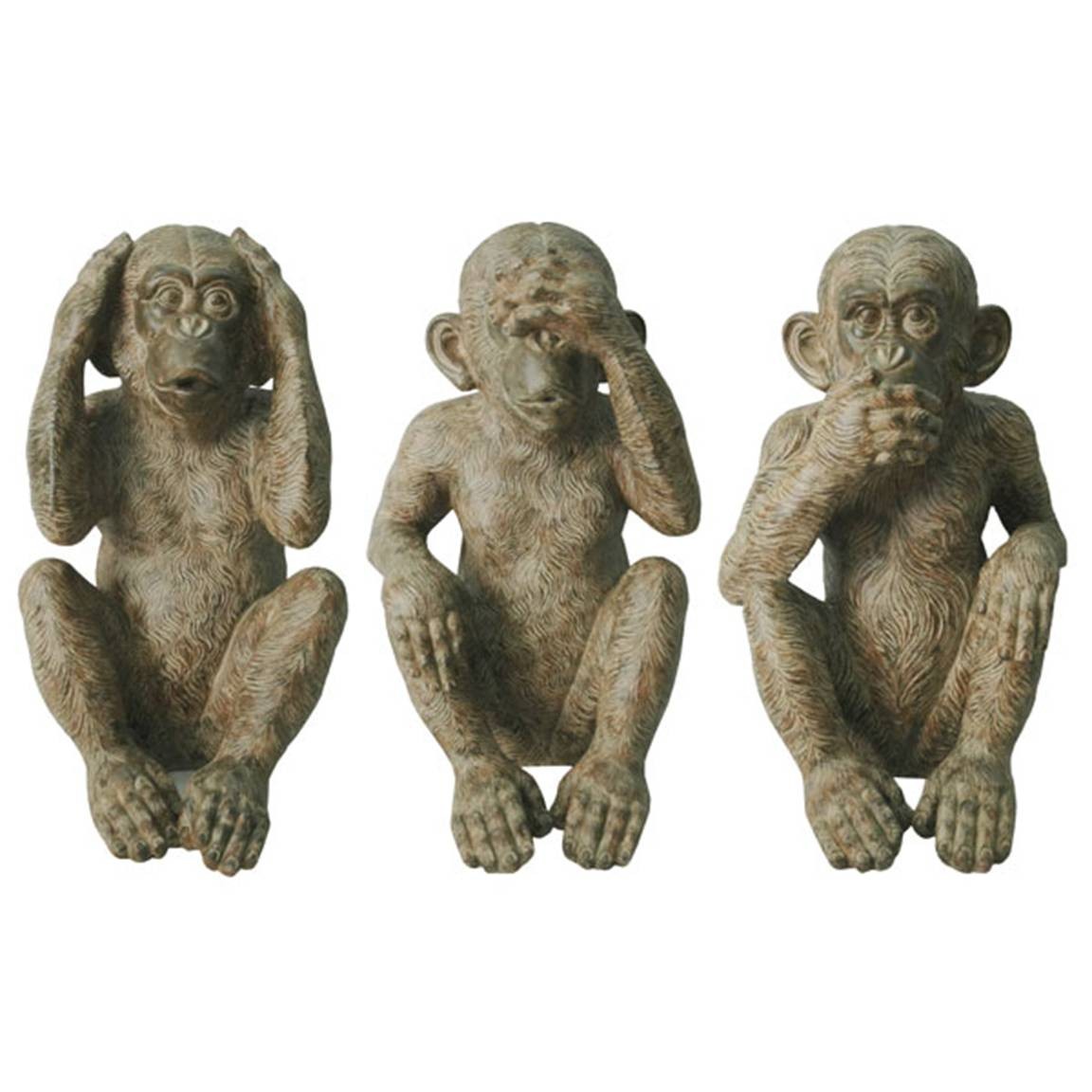 Set Of 3 Monkeys See Hear Speak No Evil 100 stitches x 45 stitches. set of 3 monkeys see hear speak no evil