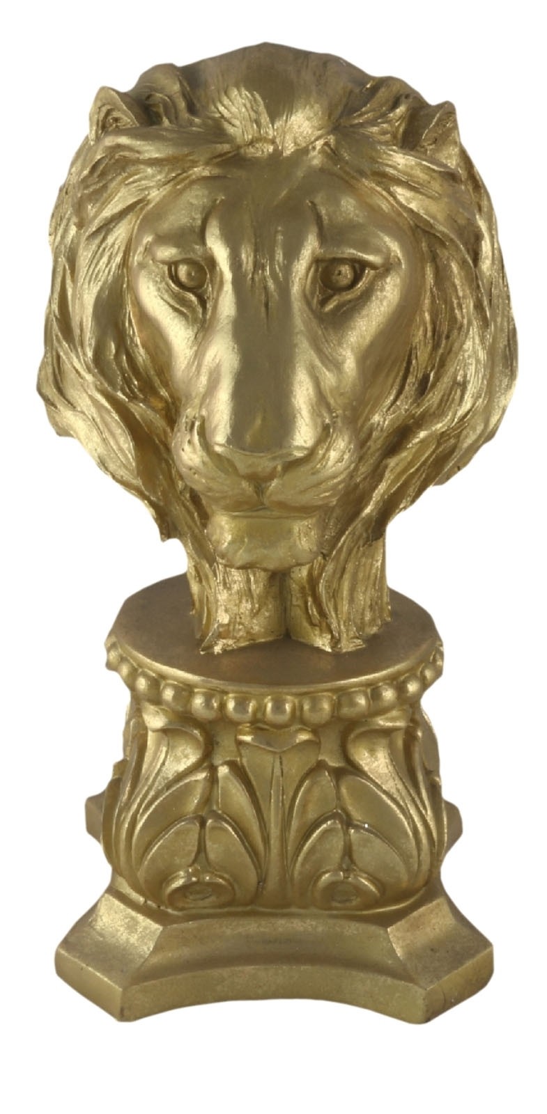 Lion Head Bust 36cm - Gold Finish