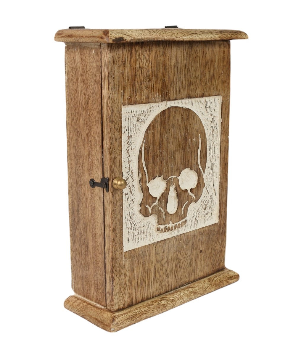 Mango Wood Key Box Skull Design