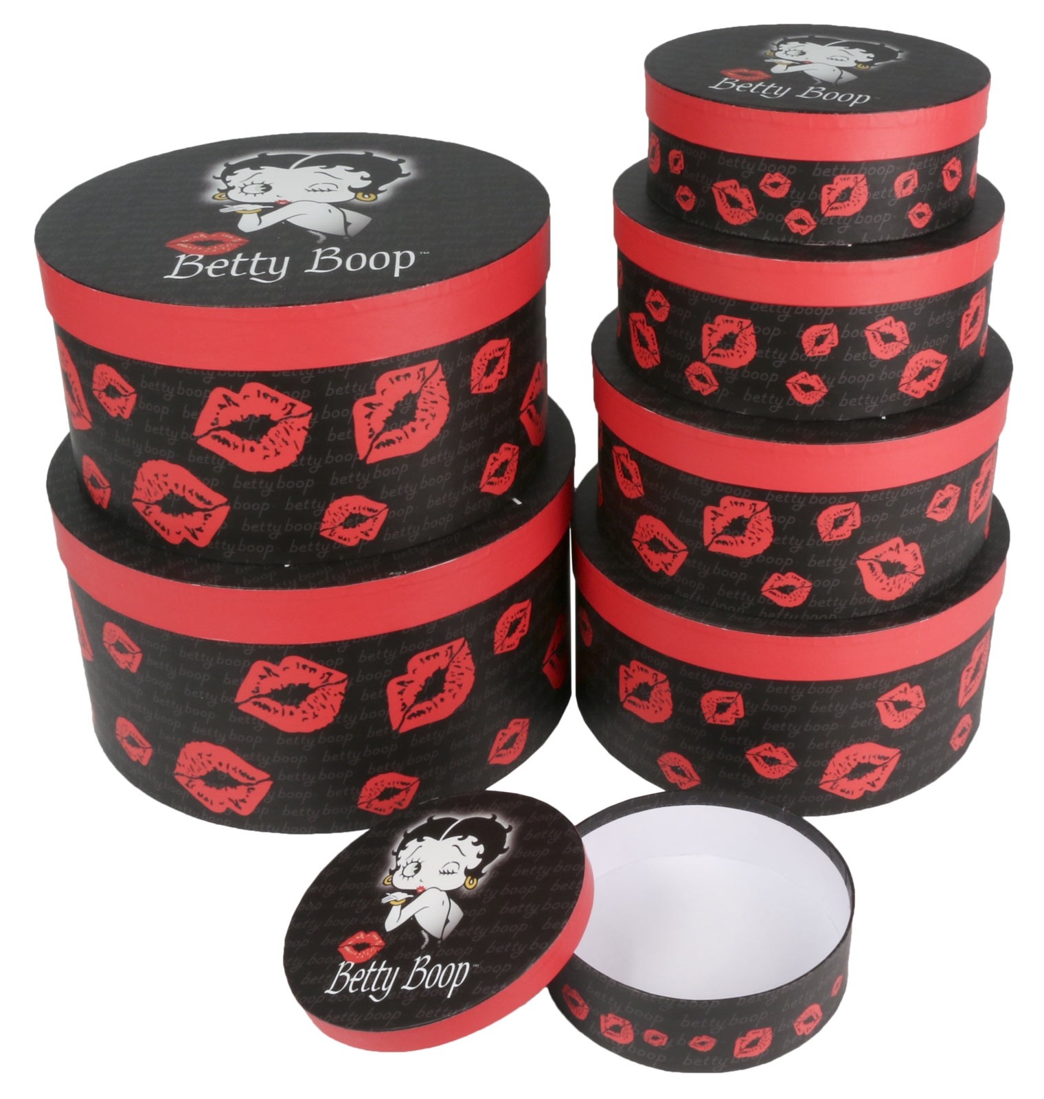 Betty Boop Round Boxes - Set/7