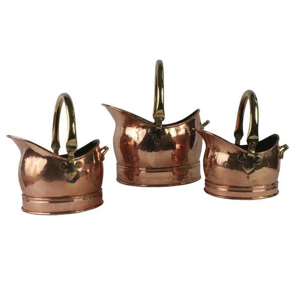 45cm Classic Scuttle - Solid Copper (LARGE ONLY)