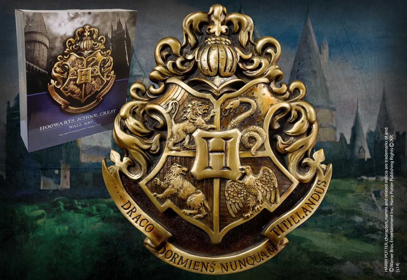 reproduction wall decor Harry Potter Hogwarts Crest tin metal sign 