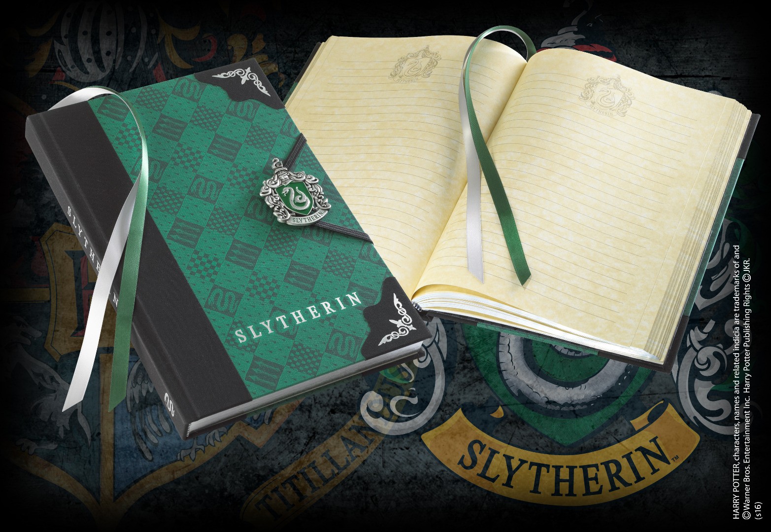 Slytherin Journal W/Enamel Metal Clasp