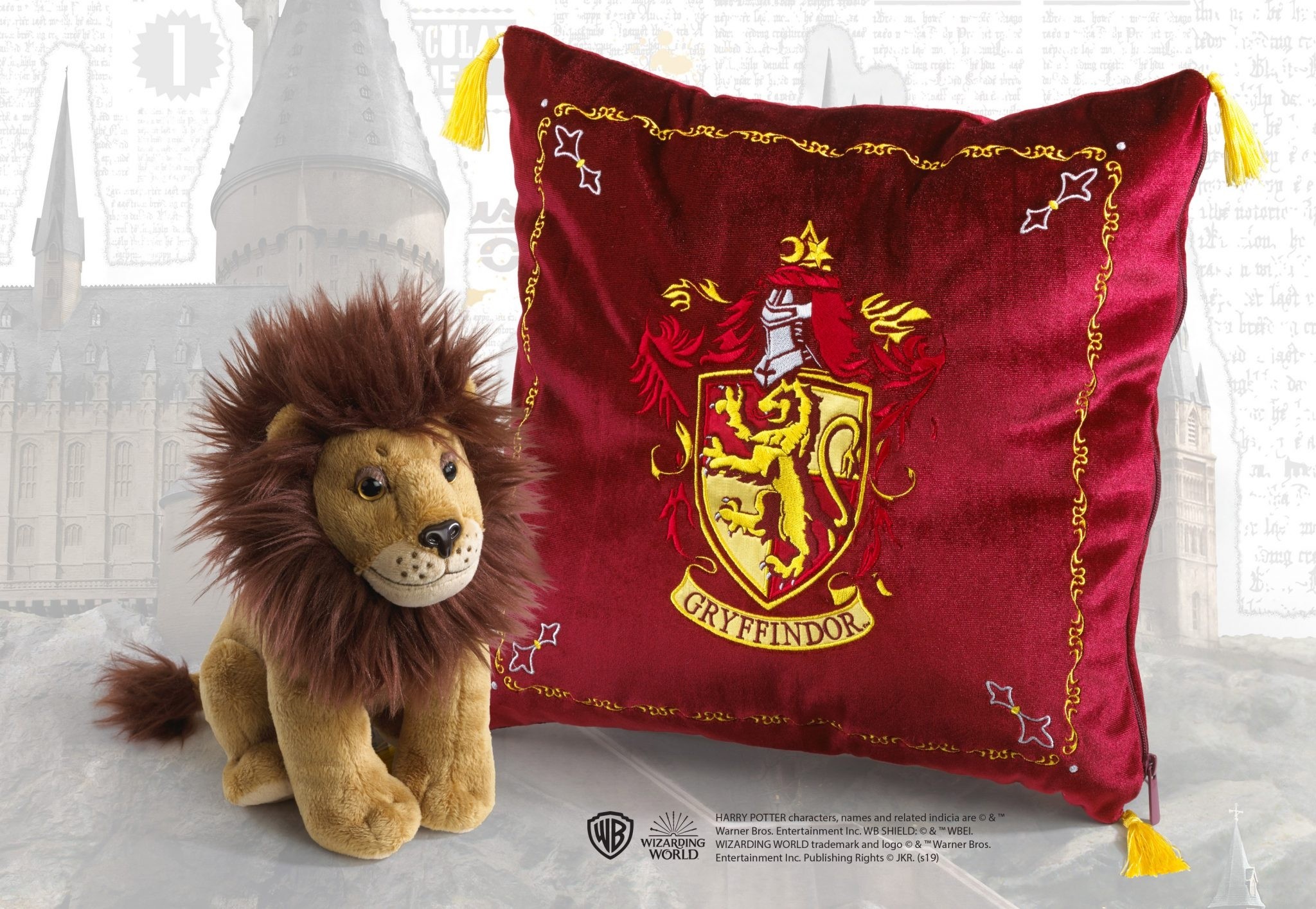 Plush Gryffindor House Mascot & Cushion