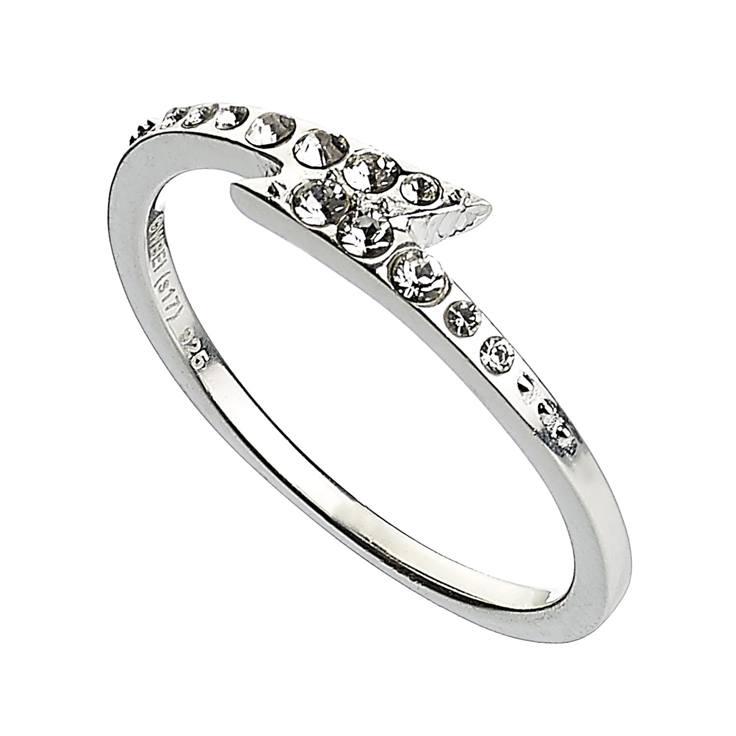 Harry Potter Lightning Bolt Ring With Crystal Elements Medium - Size M