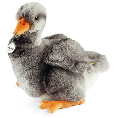 Steiff Tapsy Grey Goose - Grey/White - Soft Woven Fur - 32cm - 074073