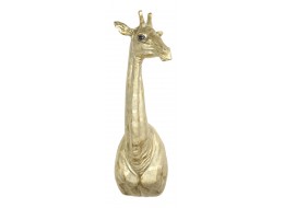 Gold Giraffe Head & Neck Wall Art 61cm