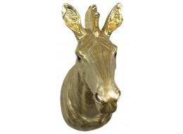 Gold Zebra Head Wall Art 46cm