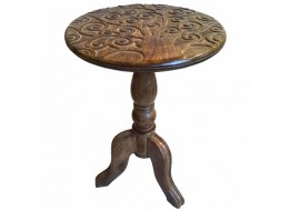 Mango Wood Wine Table Tree Of Life Design