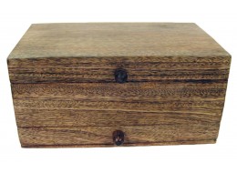 Mango Wood Plain Top Jewellery Trinket Vanity Box