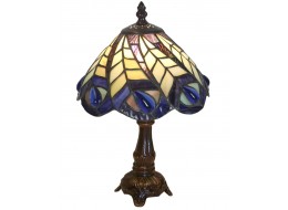 Peacock Tiffany Table Lamp - 30cm