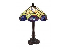 Peacock Tiffany Table Lamp - 43cm