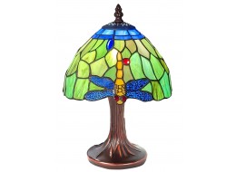 Dragonfly Tiffany Table Lamp 30cm  (Small) + Free Incandescent Bulb 