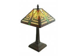 Pyramid Deco Tiffany Table Lamp - 38cm