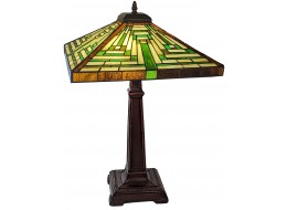 Pyramid Deco Style Tiffany Table Lamp - 62cm + Free Bulb