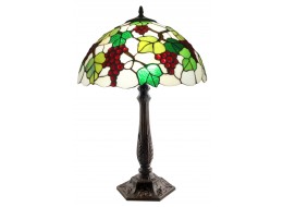 Grape Tiffany Table Lamp (Large) + Free Bulbs