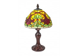 Fleur De Lys Tiffany Lamp 34cm (Small) + Free Bulb