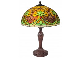 Fleur De Lys Tiffany Table Lamp 59cm (Large) + Free Incandescent Bulb