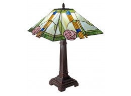 Mackintosh Tiffany Style Table Lamp 55cm (Large) + Free Incandescent Bulb