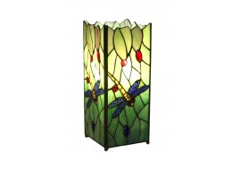 Dragonfly Square Tiffany Lamp 27cm + Free Bulb