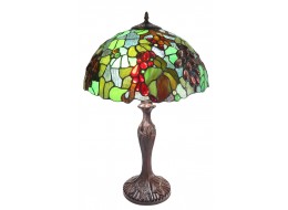 Embossed Grape Tiffany Lamp Free Bulbs - 56cm