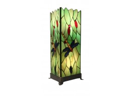 Dragonfly Square Tiffany Table Lamp (Large) 46.5cm + Free Bulbs