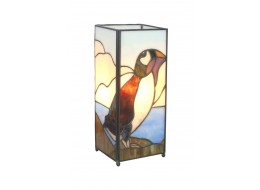 Puffin/Penguin Square Tiffany Lamp 27cm + Free Bulb