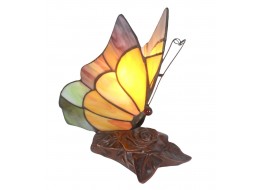 Butterfly Design Tiffany Lamp Amber + Free Bulb