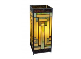 Art Deco Design Square Tiffany Lamp Free Bulb 27.5cm