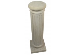 Fluted Round Pedestal - Roman Stone Finish