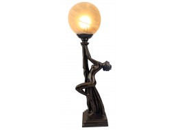Art Deco Natasha Nude Lady Figurine Table Lamp + Free Bulb