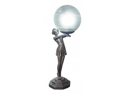 Art Deco Girl Figurine Table Lamp + Free Bulb