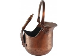 46cm Coal Bucket With Shovel - Antique Copper Finish 